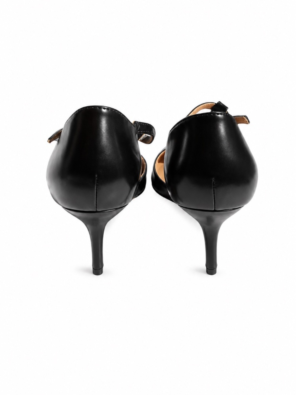Dream Pairs Women's Black T-Strap Pointed Toe Heel Pumps, 9.5 - Picture 5 of 7